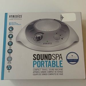 Homedics Sleep Solutions Sound Spa Portable. Compact Travel Sound Machine. White